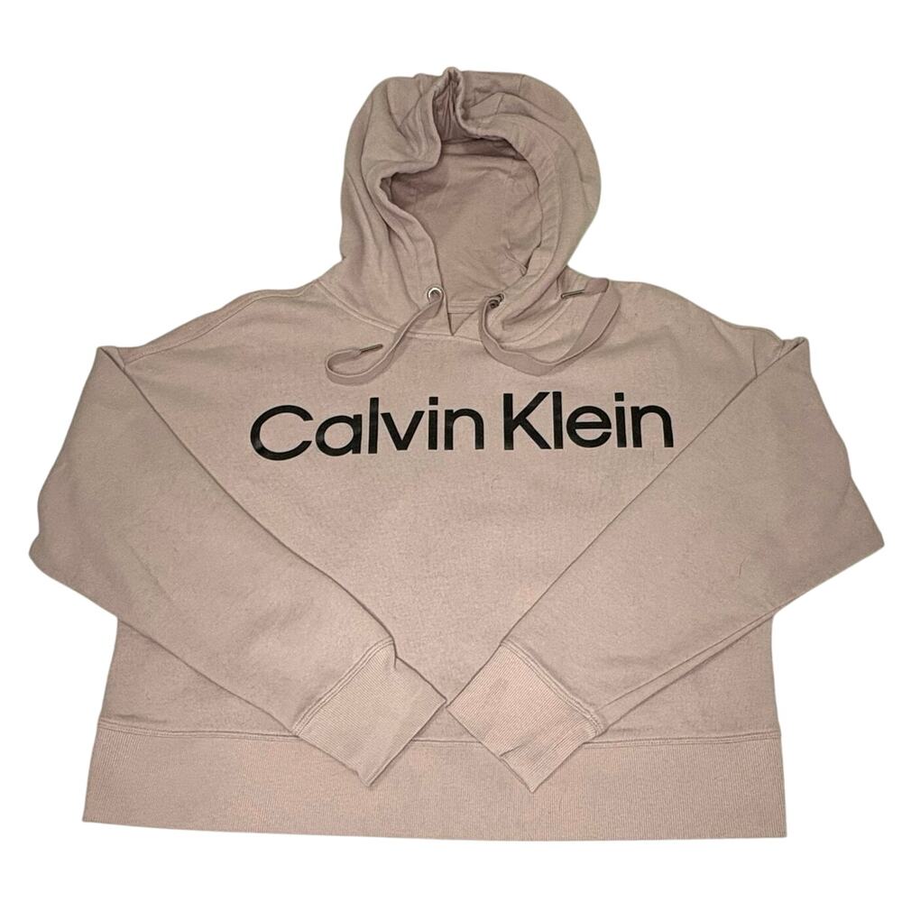 Calvin Klein Performance Cropped Hoodie Women's M Pink